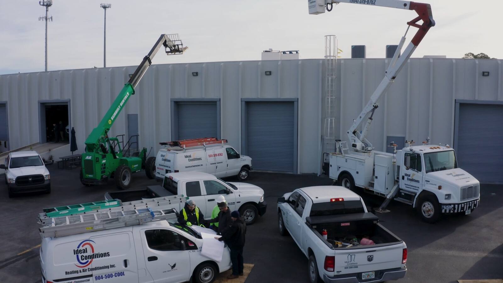 Ideal Conditions general contracting truck on a Fleming Island jobsite