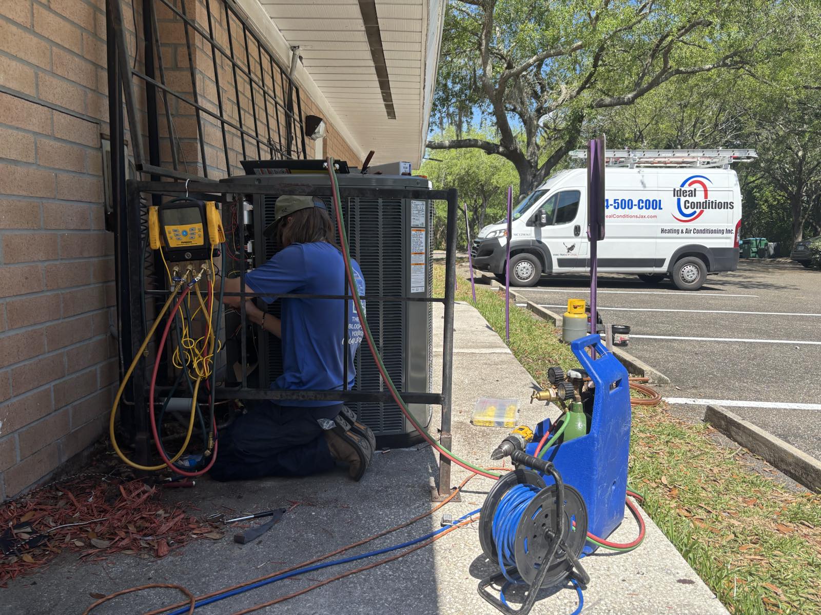 Heat pump installation by Ideal Conditions HVAC in Jacksonville