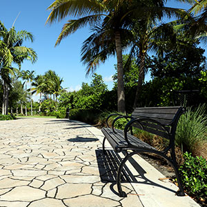 park bench outdoor