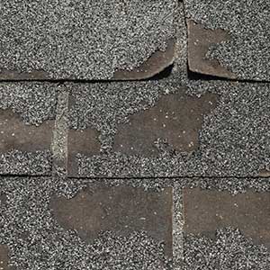 aging roof shingles