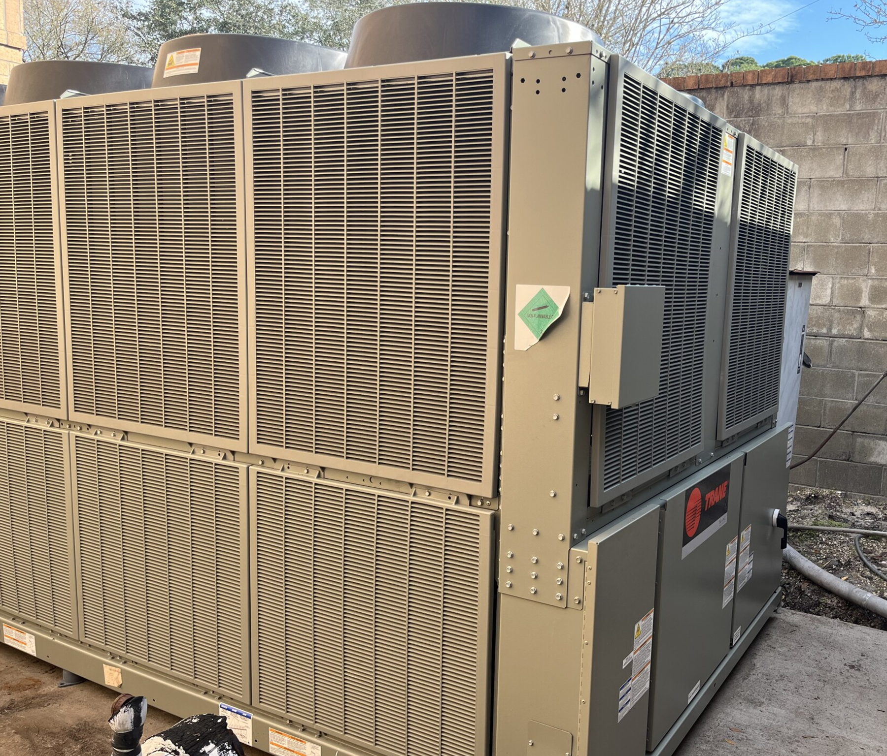 Big A/C unit outside business